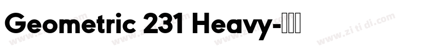 Geometric 231 Heavy字体转换